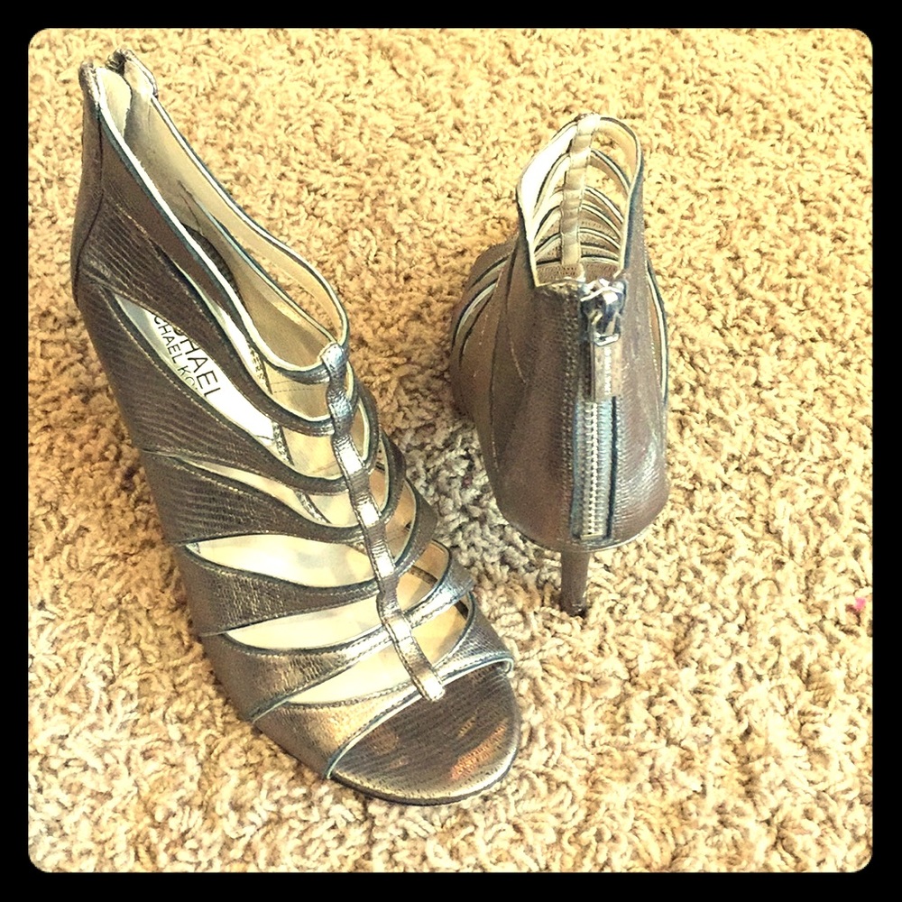 Michael Kors Metallic Open Toe Heel